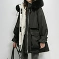 thumbnail image 7 of Womens Winter Warm Thicken Long Outwear Pockets Coat Jacket, 7 of 7