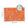 thumbnail image 3 of DouZhe Polyester Placemats Ensemble de 4, Aztec Style Mexicain Rayures Orange Motif Résistant à la Chaleur Place Mats pour Table à Manger, 12 "x 18", 3 of 6