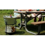 Madhus Collection Oval Galvanized Steel Pebbled Texture Beverage Tub, Rust Proof