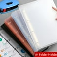 thumbnail image 2 of Classeur A4 2/4 Trous Dossier Perforé Type D Rangement Bureau Fichier Étanche Papier Test Rangement Fournitures d'Apprentissage Bleu Clair 2, 2 of 6