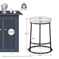 thumbnail image 2 of MultiHaven Backless Bar Stools Set of 3,26.4" Counter Height Barstools with White PU Upholstered Seat for Kitchen Island, 2 of 9