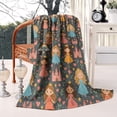 thumbnail image 2 of Colorful Princess Castle Pattern Blanket,Comfortable Soft Flannel Throw Blanket,All Season,Warm Lightweight Blankets for Sofa Bed Couch Living Room Chair,50"x60", 2 of 4
