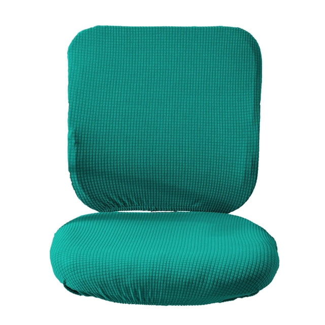 Baohd Computer Chair Cover Swivel Chair Cover Rotating for Chair Dark Green Backrest + Cushion Cover 1Set