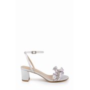 Jewel Badgley Mischka Desirie Ruffle Block Heel Sandal