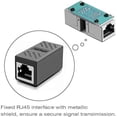 thumbnail image 3 of Paquete de 2 conectores de red RJ45 Ethernet, adaptador hembra a hembra, blindado 8P8C para extensión de cable Ethernet hembra Cat6/Cat5e (negro) WddnAot, 3 of 5