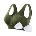 thumbnail image 2 of SMihono Breathable Cool Liftup Air Bra, Seamless Wireless Cooling Comfort Breathable Bra Mesh Breathable Sports Bra for Women Army Green S, 2 of 4