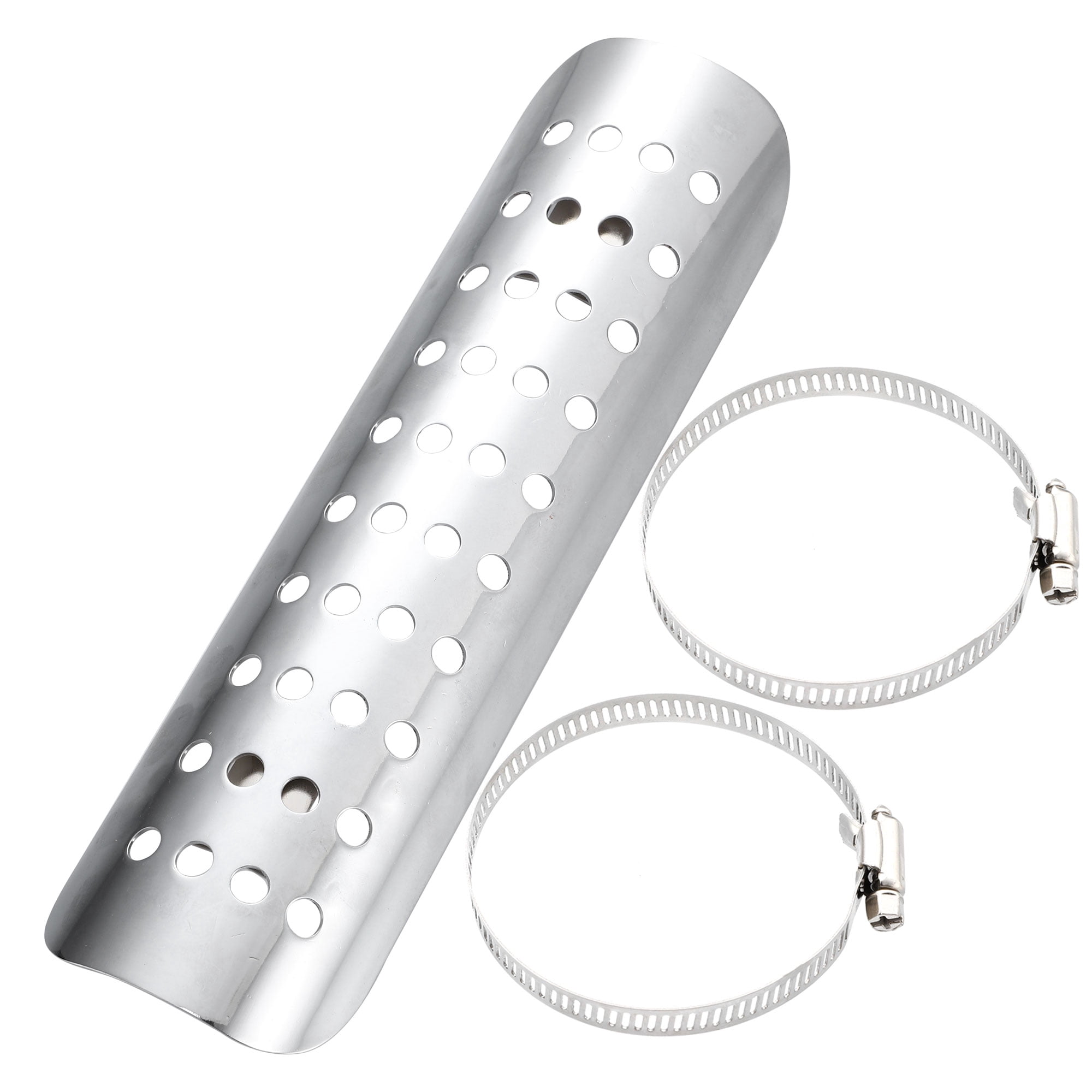 Stainless Steel Universal Motorcycle Exhaust Heat Shield Muffler Guard for  Harley with 90-110mm Clamps Silver Tone | Walmart Canada
