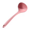 thumbnail image 2 of Silicone Soup Ladle, Long Handle Heat-Resistant Nonstick, Cookware Kitchen Serving Spoon Stew Cooking Tool, Pink, 2 of 5