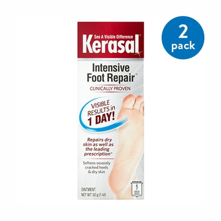Foot Balm 2 Oz Tin - (2 Pack) Kerasal One Step Exfoliating Moisturizer Foot Therapy, 1 oz