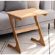 thumbnail image 1 of Mesa auxiliar de bambú para sofá, escritorio para ordenador en forma de Z, mesa de centro práctica para sala de estar, escritorios de oficina multifuncionales ensamblados para el hogar, 1 of 4