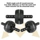 thumbnail image 5 of Abdominal Muscle Training Roller | Core Strength Ab Wheel | Plastic & Steel Construction | Full Body Exercise | Home Gym & Portable Use | Includes Kneeling Pad | 30x16x16cm | Black, 5 of 9