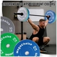 thumbnail image 3 of Bingirl Red 55LB Premium Rubber Bumper Weight Plate with Embossed Lettering, 3 of 10
