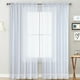 thumbnail image 1 of Cortinas transparentes Sala de estar Bolsillo de varilla Paneles de cortina de ventana Dormitorio Co Tomshoo  Blanco/100W*130L, 1 of 7