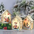 thumbnail image 2 of Billuyoard Casa de de Navidad, exquisito adorno de escritorio, lámpara de noche en forma de cabina, colgante luminoso en miniatura brillante Kits de decoración para fiestas Muñeco de nieve Billuyoard HA068046-02B, 2 of 6