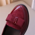 thumbnail image 4 of Otqutp Mary Jane Shoes for Girls Bow School Dress Flats Non-Slip School Shoes Toddler Princess Leather Shoes for Kids, 4 of 9
