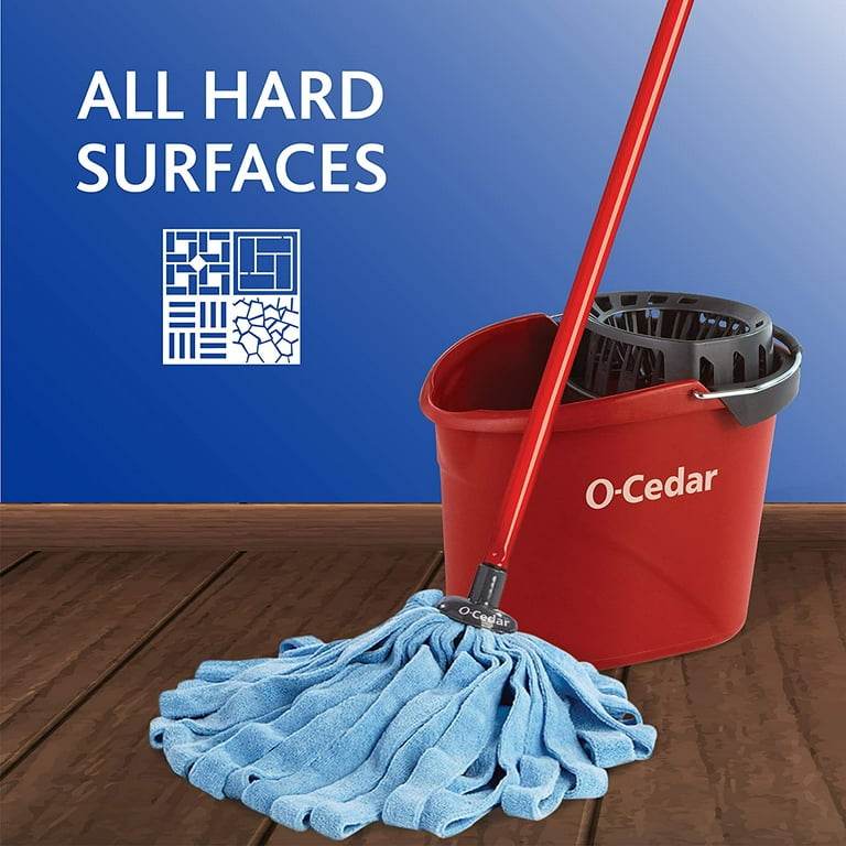 Microfiber Cloth Mop Replacement Compatible with O-cedar Microfiber Cloth  Mop Refill for 0.8 Diameter Mop Handle– 3 Packs