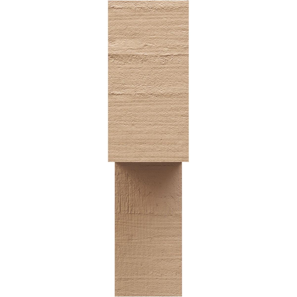 7"W x 28"D x 28"H Thin Chapel Hill Rough Cedar Woodgrain TimberThane Corbel, Primed Tan