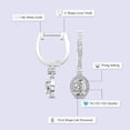 thumbnail image 2 of Diamond Dangle Earring | 2 Carat IGI Certified Oval Shape Lab Grown Diamond Dangle | 14K in White Gold | Lyra Halo Lab Diamond Earrings | Prong Setting | FG-VS1-VS2 Quality | Friendly Diamonds, 2 of 6
