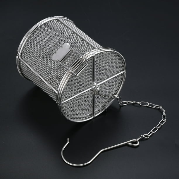 Infusor de cocción de bola de té, infusor de especias y condimentos de malla de colador de té de acero inoxidable con cadena y gancho extendidos Ecomeon no