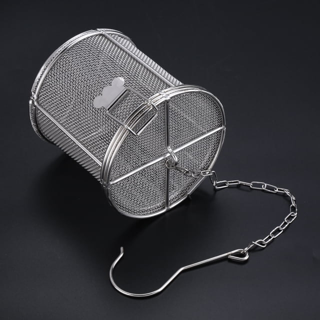 Infusor de cocción de bola de té, infusor de especias y condimentos de malla de colador de té de acero inoxidable con cadena y gancho extendidos Ecomeon no
