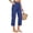 Blue -BM16, variant on Linen Capri Pants Women 2026 Spring Summer Casual Lightweight Petite Elastic Waist Straight Leg Capris with Pockets Wine M