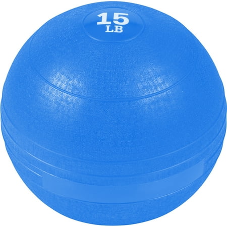 Exercise Slam Medicine Ball By Trademark Innovations (Blue, 15 (Best Slam Ball Brand)