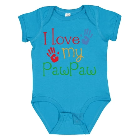 

Inktastic PawPaw Grandkids Handprints Gift Baby Boy or Baby Girl Bodysuit
