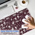 thumbnail image 4 of Long Mouse Pads for Desk,Burgundy Rock Skull Pattern Desk Mats on Top Of Desks, Desk Mouse Pad Extra Large with 3mm Non-Slip Base and Stitched Edge for Gaming,Office,Work,Home 31.5"x15.7", 4 of 6