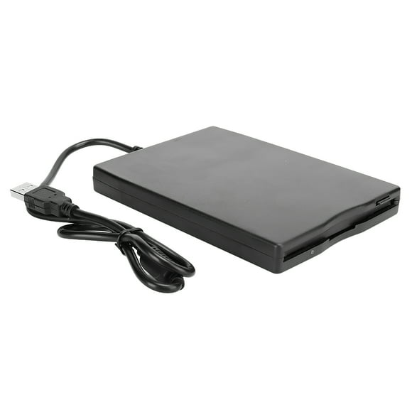 DeeCozy Black Floppy Disk Drive Floppy Disk Reader Portable Floppy Disk External Floppy Disk Easy to Use Practical Floppy Card Reader for Windows 10 8 7 Vista XP Me 2000 SE 98