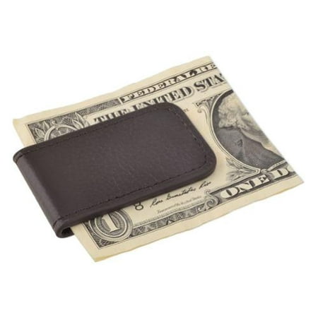 Zodaca Brown New Genuine Leather Magnetic Slim Pocket Money Clip (Best Magnetic Money Clip)