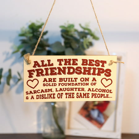 Muxika Sign Board Best Friend Friendship Gift Chic Spending Heart Thank You