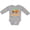 AC-Heather Grey, variant on Wyoming Vacation Buffalo Silhouette Boys or Girls Long Sleeve Baby Bodysuit