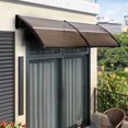 thumbnail image 4 of Costway 40"x 40" Window Awning Door Canopy Outdoor Front Door dark brown, 4 of 9