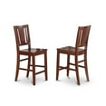 thumbnail image 3 of Counter Height Dining Set 5 Piece Mahogany Table & Chairs - 30x48 Inch Rectangle Pub Set, 3 of 5