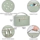 thumbnail image 4 of Makeup Bag Travel Cosmetic Bags with Brush Compartment Large Portable Make Up Bag with Handle PU Leather Water-Resistant Makeup Organiser Case for Wom, 4 of 4