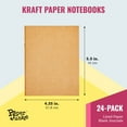 thumbnail image 5 of 24 Pack Blank Notebook Bulk, Brown Unlined Kraft Paper Journals for Drawing, Sketching, Sketchbooks to Write Stories, Office Supplies - A6 4x6 inch Small, 5 of 10