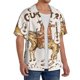 thumbnail image 2 of Balery Cowboy Rodeo Guitar Camisa Casual de Manga Corta con Botones para Hombre, Texturizada, Estilo Cubano, para Playa, Verano-Small, 2 of 5