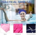thumbnail image 4 of Blue Waterproof Nylon Swim Cap for Women and Girls One Size Fits Most 4 Pcs, 4 of 4