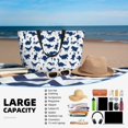 thumbnail image 3 of Beach Bag For Women, Cute Cartoon Dinosaurs Beach Tote Bag Waterproof , Swim Pool Bag Large Tote For Travel, 3 of 6
