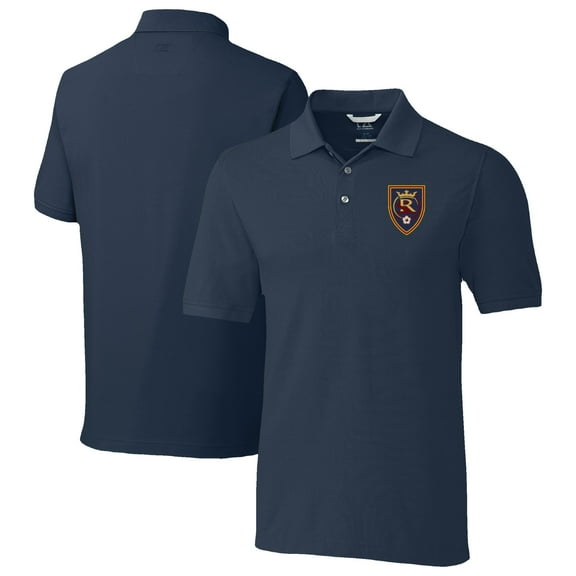 Men's-Cutter & Buck  Navy Real Salt Lake Big & Tall Advantage Eco Tri-Blend Pique Polo
