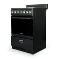 thumbnail image 4 of Premium Levella 24 in. 2.7 cu.ft. Single Oven Electric Range with 4 Burners and Storage Drawer in Black, 4 of 9