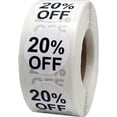 thumbnail image 2 of White 20%Off Circle Stickers | 0.75" Inch Round | 500 Pack, 2 of 2