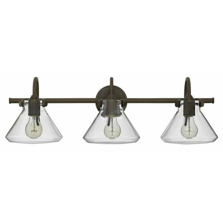 

3 Light Small Bathroom Vanity in Traditional Style 29.5 inches Wide By 9.25 inches High-Oil Rubbed Bronze Finish Bailey Street Home 81-Bel-2985581