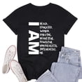 thumbnail image 2 of QHWAUAKFBN Womens T Shirts Graphic I Am Black Educated Letter Print Black History Month Gift Tee Tshirts Top, 2 of 4