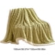 thumbnail image 3 of Manta de poliéster, manta de franela polar, cálida y suave, a rayas, para sofá y cama, acogedora manta de microfibra acanalada, decoración para sofá para todas las estaciones, regalos de cumpleaños pa, 3 of 6