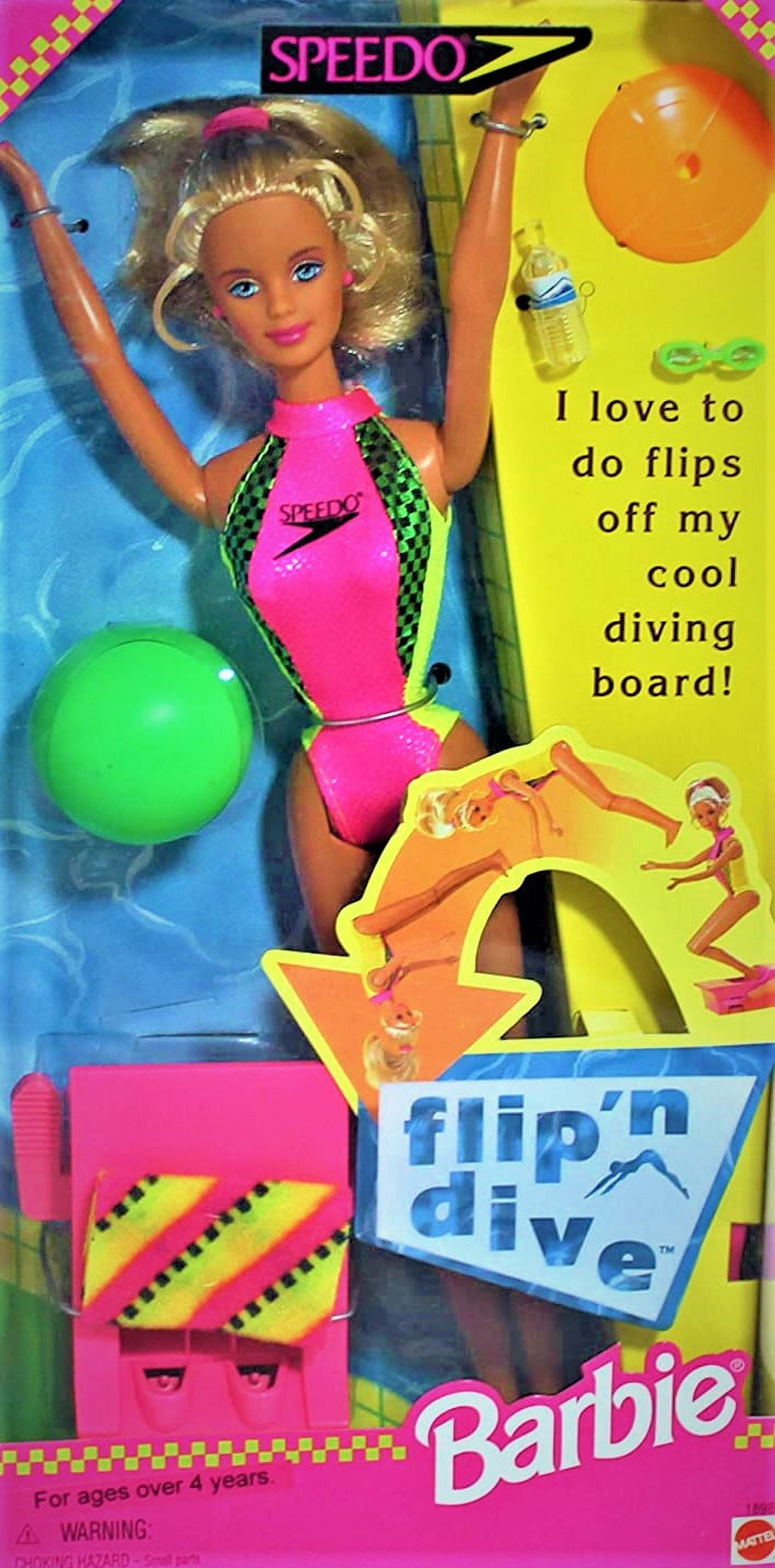 Barbie Dreamhouse Adventures Swim n Dive Doll 11.5 inch with Diving Board Puppy and Water Toys Walmart
