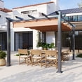 thumbnail image 7 of Aoxun 10' x 10' Beige Aluminum Pergola, Retractable Sun-Proof Canopy, 7 of 7