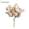 thumbnail image 1 of Flor de clavel artificial oficina en casa decoración floral fiesta de boda tela de seda ramo de flores falsas, champán 4 Piezas Sweethay HA6616-01B*4, 1 of 5