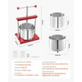 thumbnail image 5 of KFFKFF 1.6 Gal/6L Fruit Wine Press Stainless Steel Basket Wine Making Press Cider Apple Grape Crusher Juice Maker Tool, 5 of 10