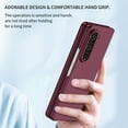 thumbnail image 4 of Designed for Samsung Galaxy Z Fold 7 Case, Support Wireless Charging Hard PC Slim Shockproof Drop Protective Skin Friendly Thin Fit Phone Case for Samsung Galaxy Z Fold 7, Winered, 4 of 6